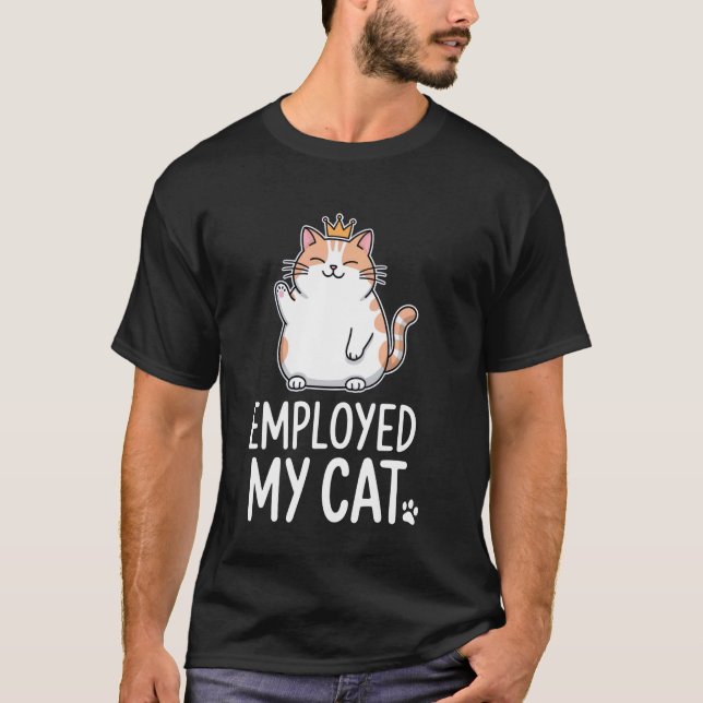 Kunglig Katt Humor T Shirt (Framsida)