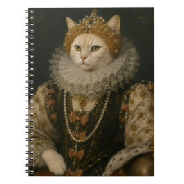 Kunglig kattdrottning Elizabeth I renässansporträt Anteckningsbok