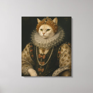 Kunglig kattdrottning Elizabeth I renässansporträt Canvastryck
