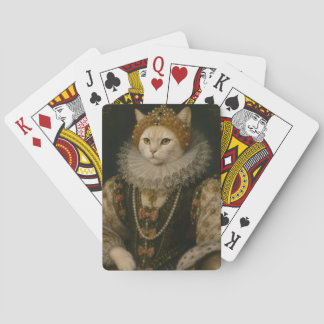 Kunglig kattdrottning Elizabeth I renässansporträt Casinokort