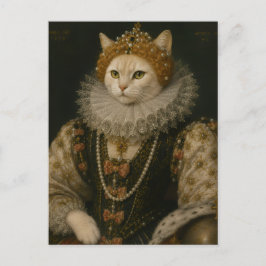 Kunglig kattdrottning Elizabeth I renässansporträt Vykort