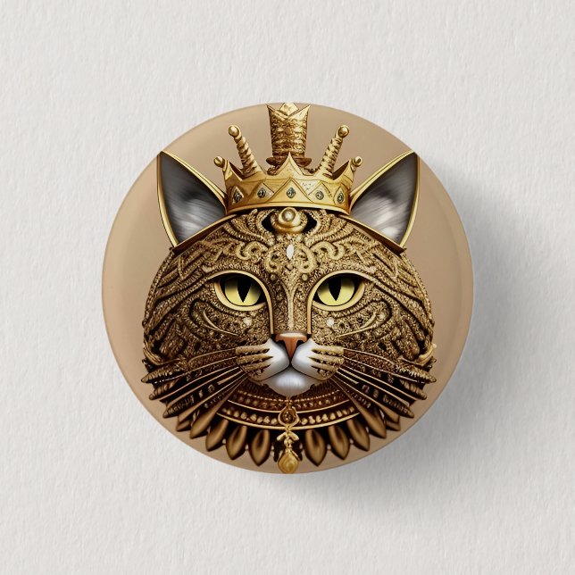 Kunglig kattprofil knapp (Framsida)