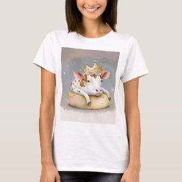 Kunglig ko som drömmer på osttronen t shirt
