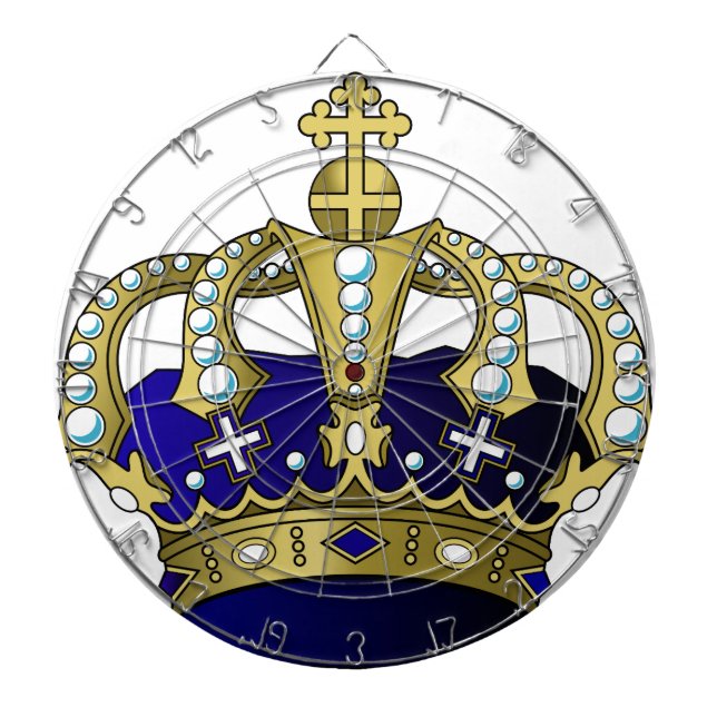 Kunglig krona för blått & för guld piltavla (Framsidan)