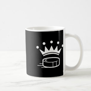 Kunglig krona hockeypuck rolig för spelare tränare kaffemugg