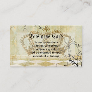 Kunglig krona med grenar visitkort
