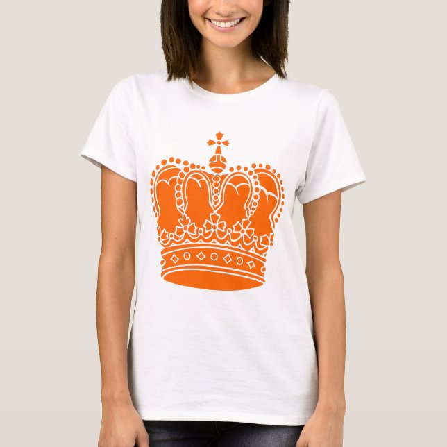 Kunglig krona - orange t-shirt (Framsida)