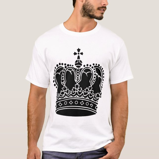 Kunglig Krona - Svart Tee (Framsida)