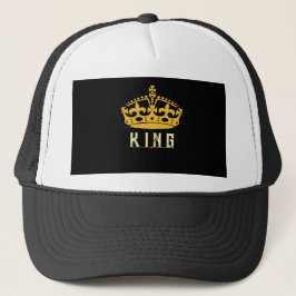 Kunglig Kronbild TEXT Royal Stil Vit Svart-Keps Keps