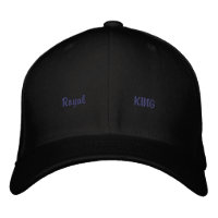 Kunglig kung tryckt svart ull snygg outfit-hatt