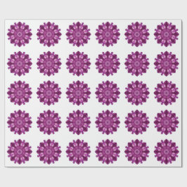 Kunglig Lila Blomma Mandala Presentpapper