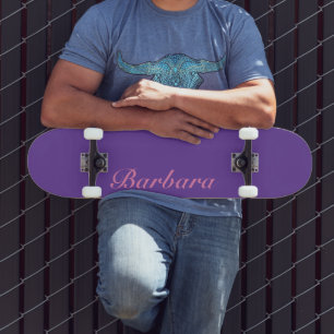 Kunglig Lila Elegant Namn Klassisk Trendig Mini Skateboard Bräda 18,5 Cm
