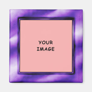 Kunglig Lila Foto Ram Magnet