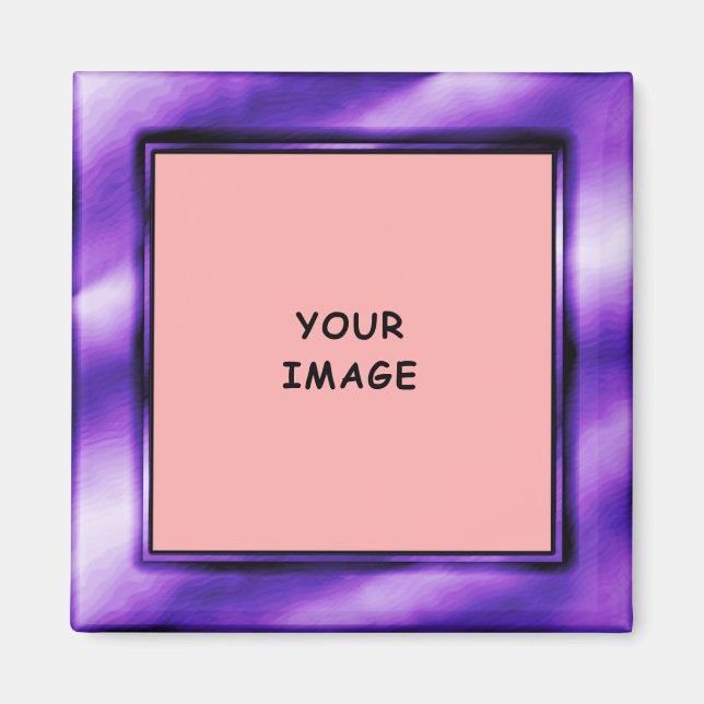 Kunglig Lila Foto Ram Magnet (Framsidan)