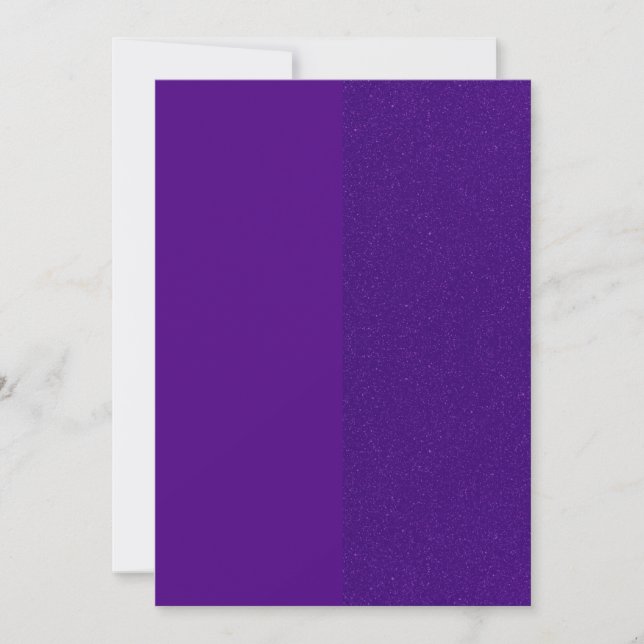 Kunglig Lila Glitter Platt Spara Datum Kort (Framsida)