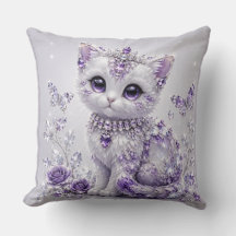 Kunglig Lila Juvelprydd Kittens Fantasi