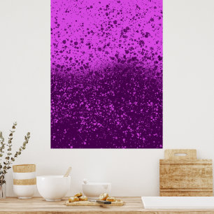 Kunglig Lila Monokromatisk Fläck Poster