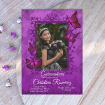 Kunglig Lila, Violett Quinceanera Fjäril