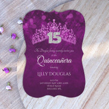 Kunglig Lila, Violett Quinceanera med Rosa Tiara