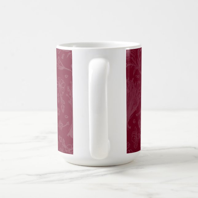 Kunglig Maroon Anpassningsbar  Kaffemugg (Handtag)