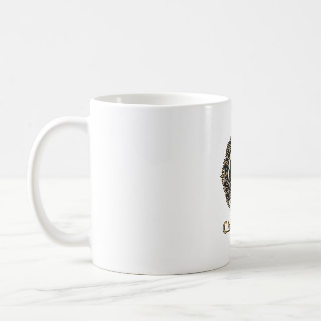 Kunglig medeltida katt kattpappa presentidé - Kung Kaffemugg (Vänster)