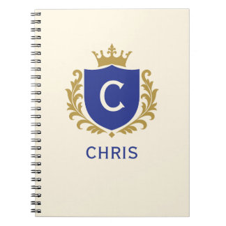 Kunglig monogramjournal anteckningsbok