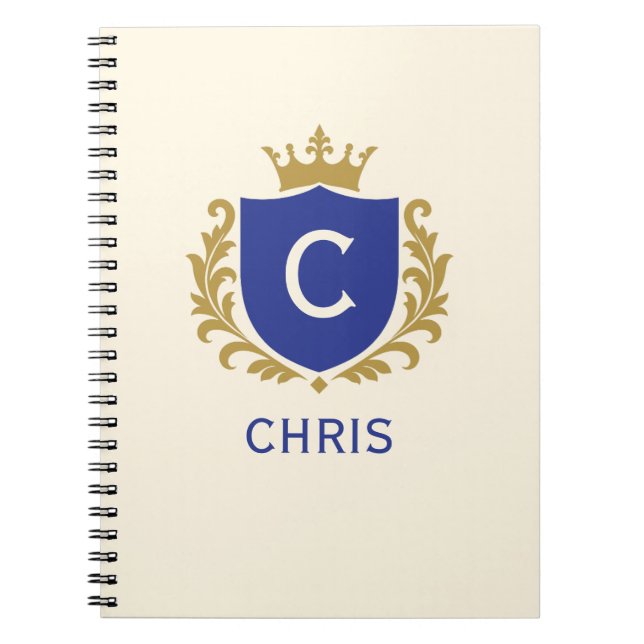 Kunglig monogramjournal anteckningsbok (Framsidan)