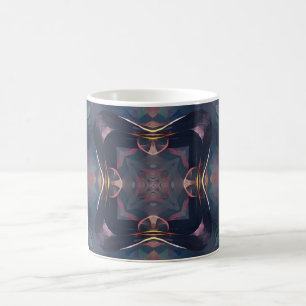 Kunglig mörk fantasy geometrisk abstrakt konst kaffemugg