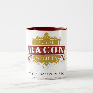 Kunglig mugg för baconsamhällelogotyp