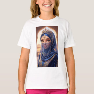 Kunglig Ökenprinsessa Hidjab Porträtt T-Shirt