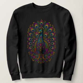 Kunglig Påfågelillustration – Glänsande Svans & Vi T Shirt