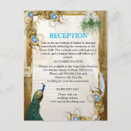 Kunglig Påfågeltempel Bröllopsdrömmar Meddelande Vykort