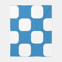 Kunglig Pastellblå & Vit Squircle Mönsterdesign Fleecefilt