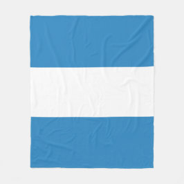 Kunglig Pastellblå & Vit Stavdesign Fleecefilt