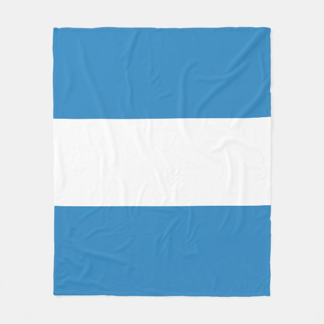 Kunglig Pastellblå & Vit Stavdesign Fleecefilt (Framsidan)