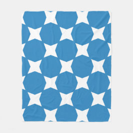 Kunglig Pastellblå & Vit Stjärnmönsterdesign Fleecefilt