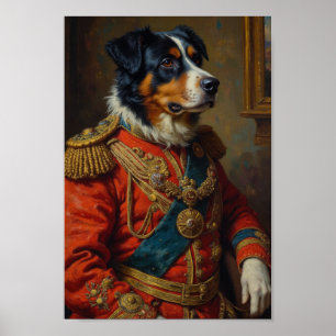 Kunglig porträtt av Greater Swiss Mountain Dog Poster
