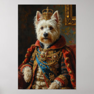 Kunglig porträtt av West Highland White Terrier Poster