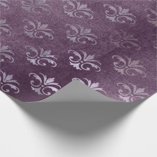 Kunglig Princess Amethyst Lila Fleur-de-lis Presentpapper