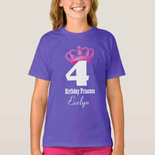 Kunglig Princess Rosa Kröna för 4e Tee Shirt