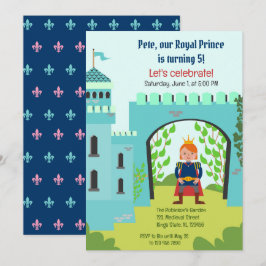 Kunglig prins pojkfödelsedagsfest inbjudningar