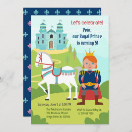 Kunglig prins pojkfödelsedagsfest inbjudningar