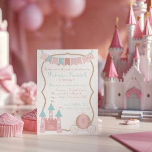Kunglig Prinsessa Födelsedagsfest Inbjudan