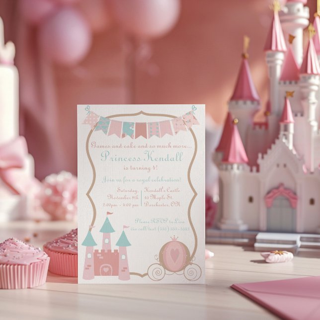 Kunglig Prinsessa Födelsedagsfest Inbjudan (Skapare uppladdad)
