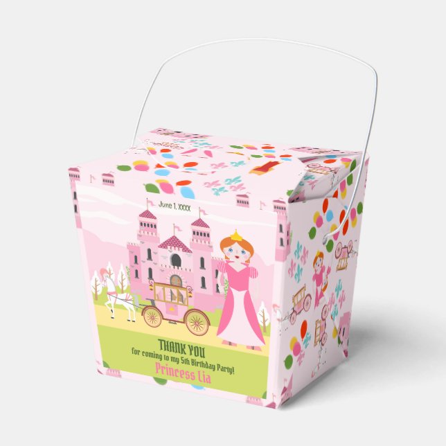 Kunglig Prinsessa Födelsedagsfest Presentaskar (Framsidan Sidan)