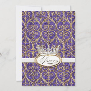 Kunglig prinsessa krona baby shower-inbjudan inbjudningar