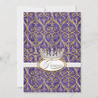 Kunglig prinsessa krona baby shower-inbjudan inbjudningar