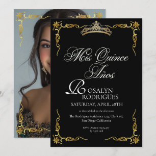 Kunglig prinsessa Quinceanera-fotografi Inbjudningar
