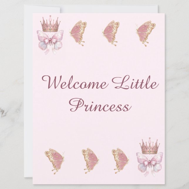 Kunglig prinsessa rosa guld bricka liner (Framsida)