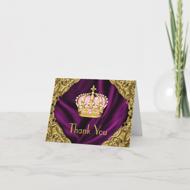 Kunglig prinsessa tack kort (Framsida)